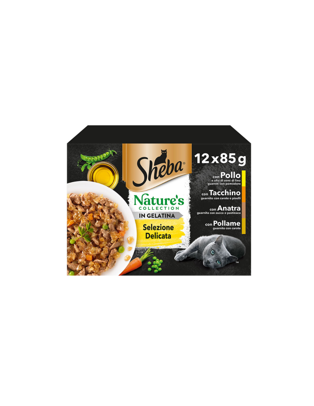 Sheba Nature's Collection In Gelatina Selezione Delicata 12 x 85 g Sheba Nature's Collection In Gelatina Selezione Delicata 12 x 85 g